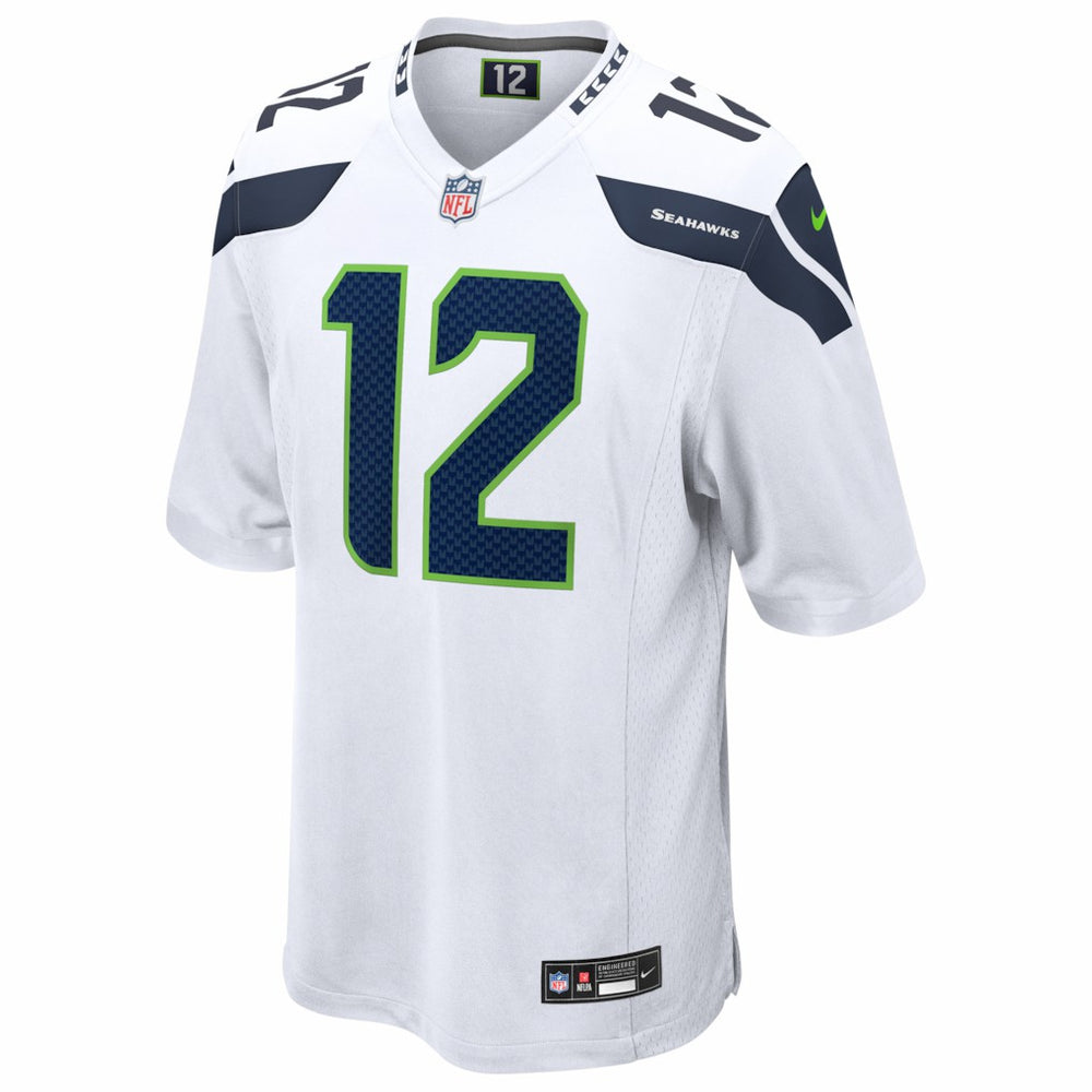 12s Seattle Seahawks Game Jersey White Nike