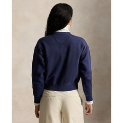 Yankees Polo Ralph Lauren Women's Seasonal Knit Full-Snap Cardigan Navy