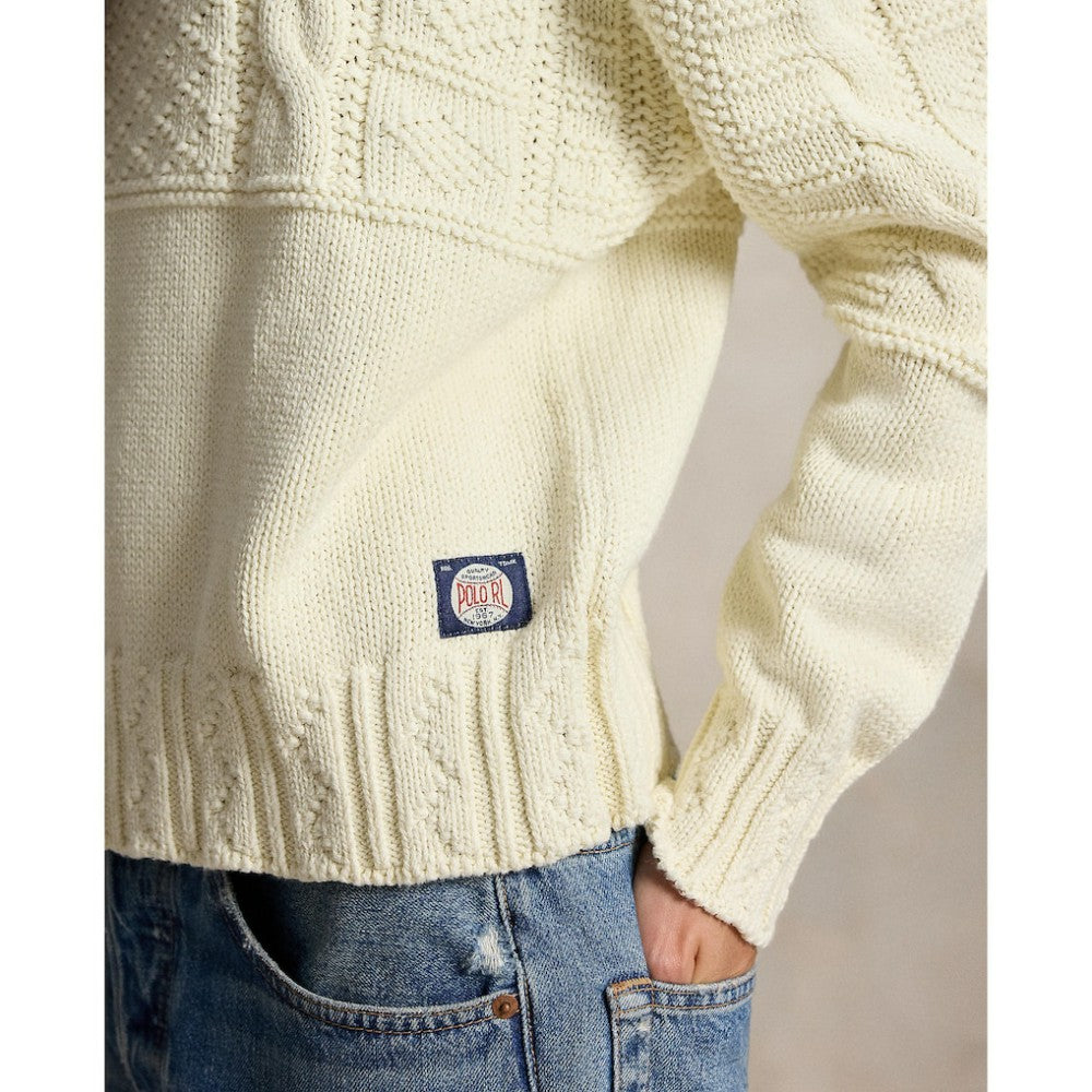 Yankees Polo Ralph Lauren Women's Sweater Cream