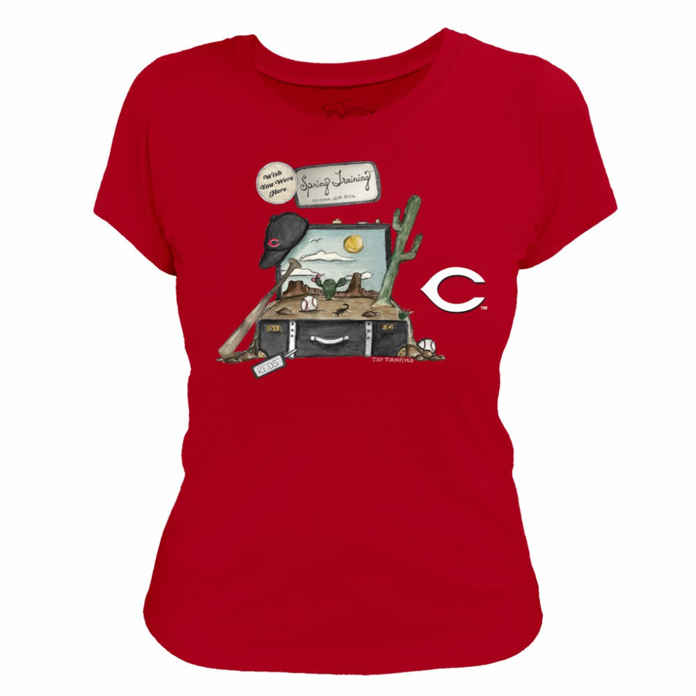 Cincinnati Reds Tiny Turnip Women's 2026 Spring Training T-Shirt Red