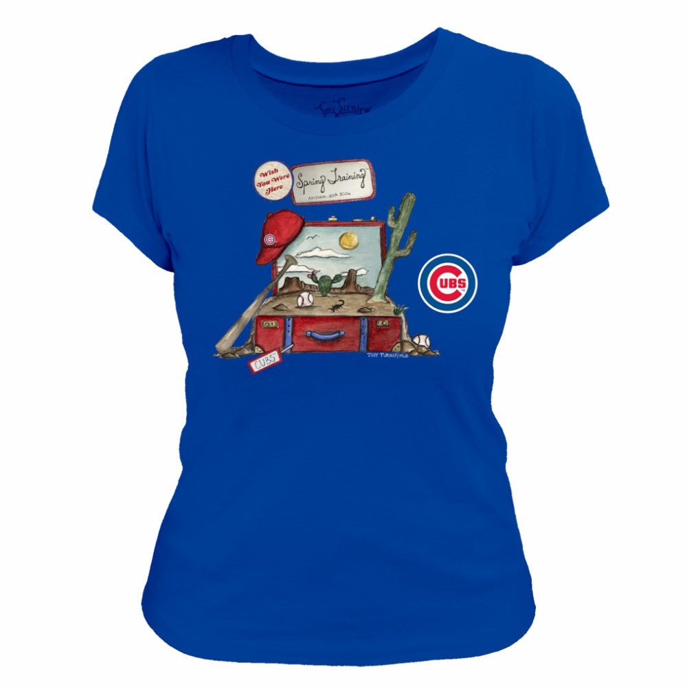 Chicago Cubs Tiny Turnip Women's 2026 Spring Training T-Shirt Royal