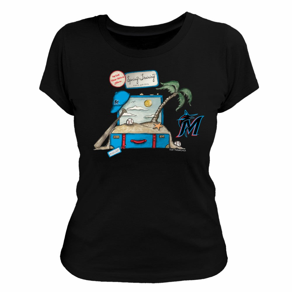 Miami Marlins Tiny Turnip Women's 2026 Spring Training T-Shirt Black