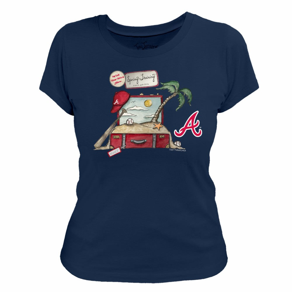 Atlanta Braves Tiny Turnip Women's 2026 Spring Training T-Shirt Navy