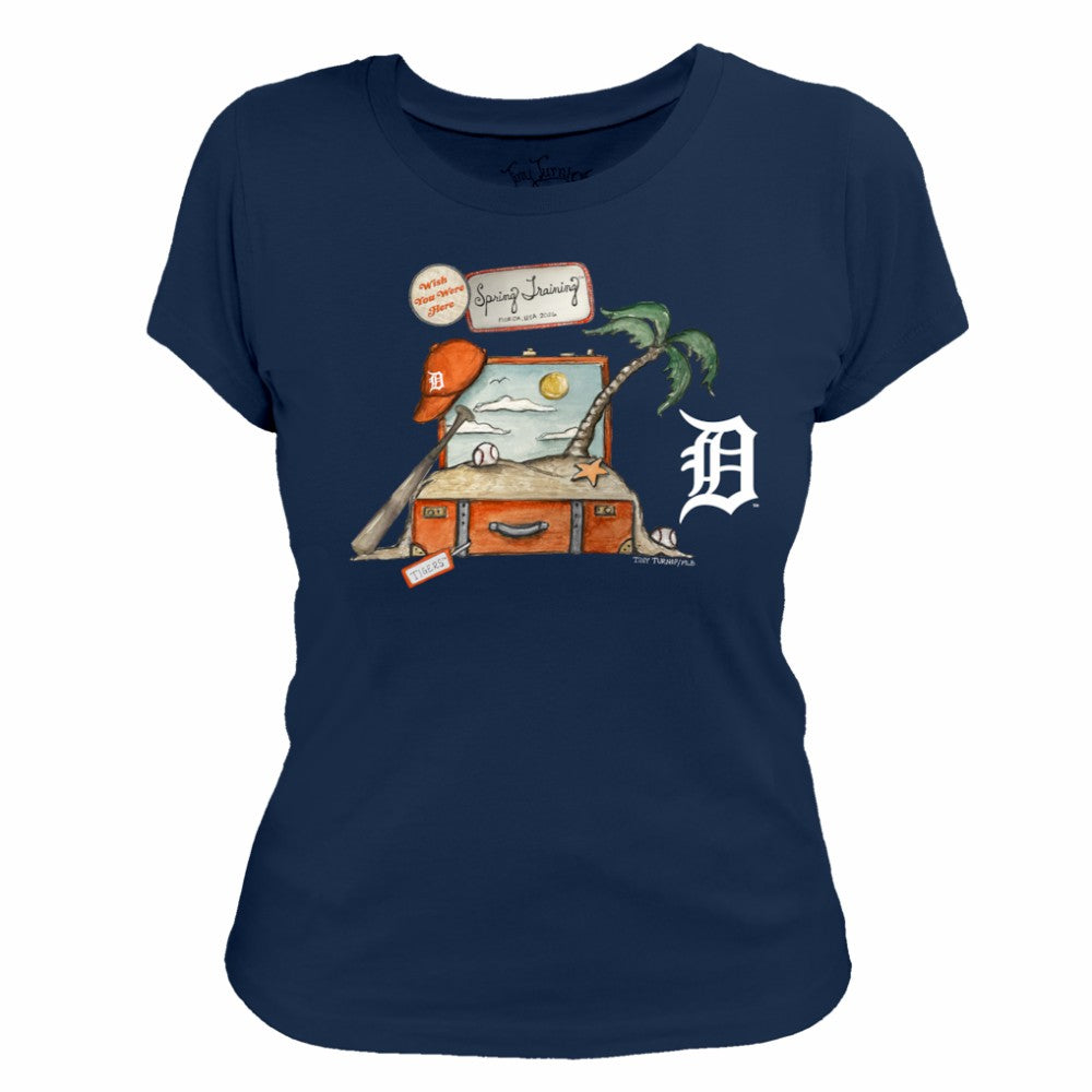 Detroit Tigers Tiny Turnip Women's 2026 Spring Training T-Shirt Navy