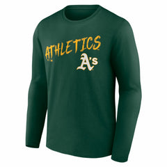 Athletics  Hustle Personalized Name & Number Long Sleeve T-Shirt Green