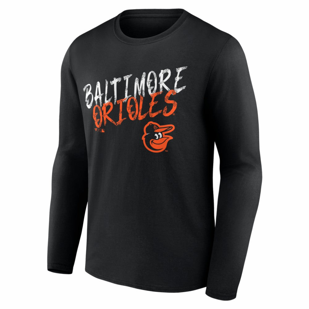 Baltimore Orioles  Hustle Personalized Name & Number Long Sleeve T-Shirt Black