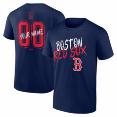 Boston Red Sox  Hustle Personalized Name & Number T-Shirt Navy