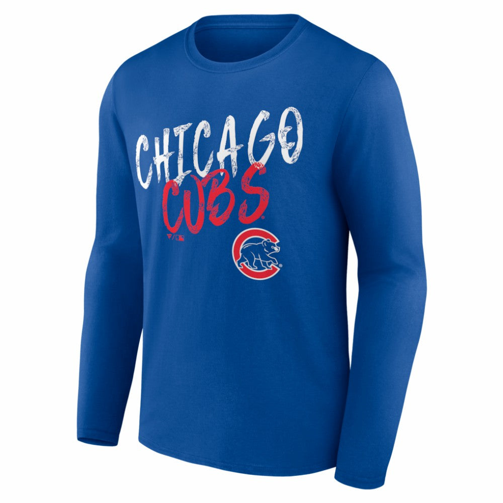Chicago Cubs  Hustle Personalized Name & Number Long Sleeve T-Shirt Royal