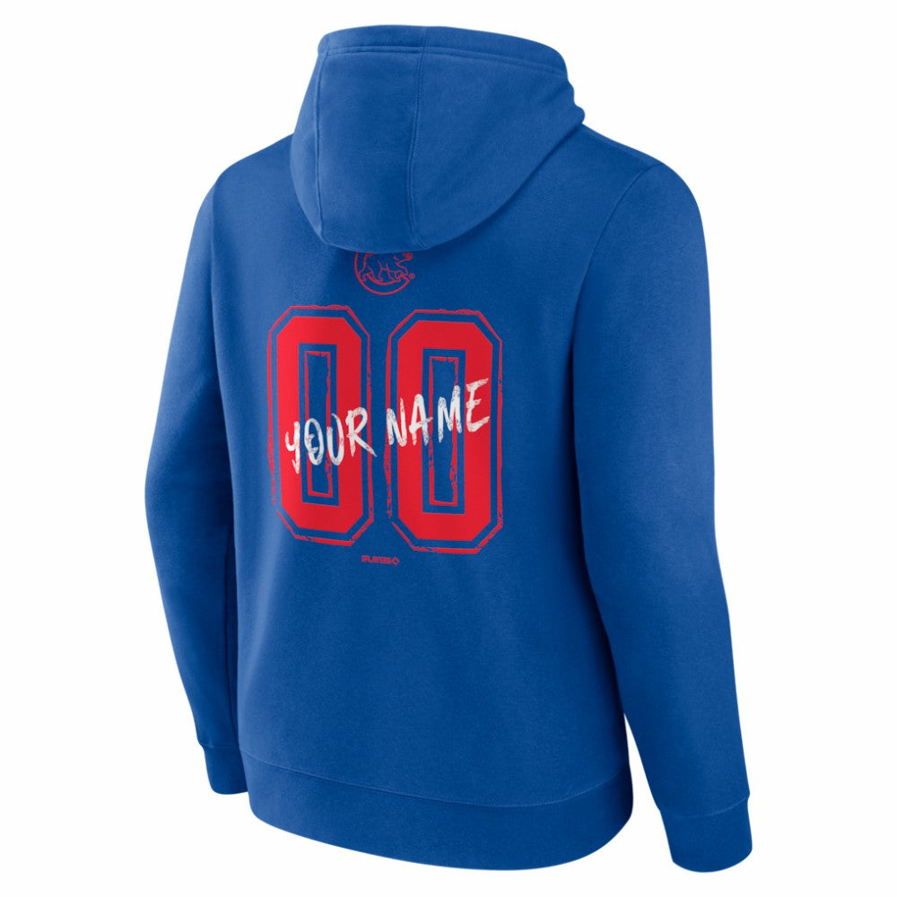 Chicago Cubs  Hustle Personalized Name & Number Hoodie Royal