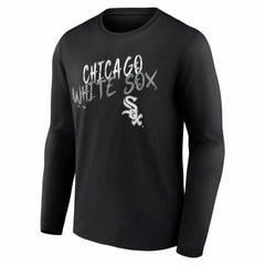 Chicago White Sox  Hustle Personalized Name & Number Long Sleeve T-Shirt Black