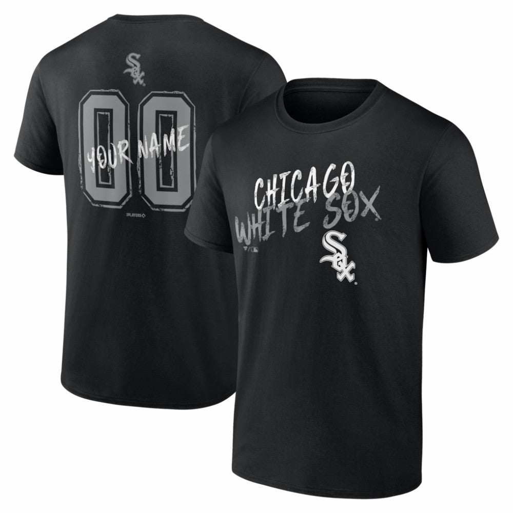Chicago White Sox  Hustle Personalized Name & Number T-Shirt Black