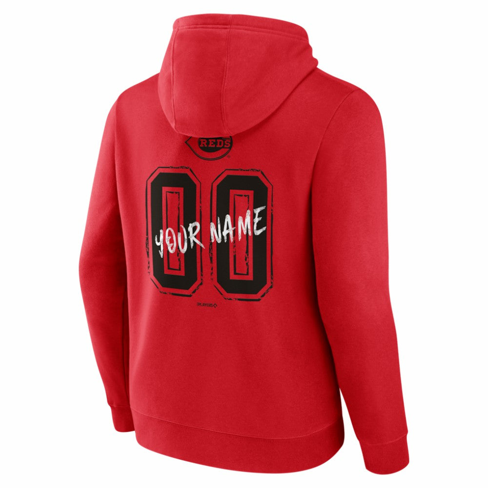 Cincinnati Reds  Hustle Personalized Name & Number Hoodie Red