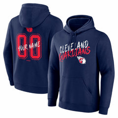 Cleveland Guardians  Hustle Personalized Name & Number Hoodie Navy