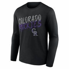 Colorado Rockies  Hustle Personalized Name & Number Long Sleeve T-Shirt Black