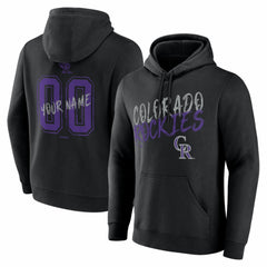 Colorado Rockies  Hustle Personalized Name & Number Hoodie Black
