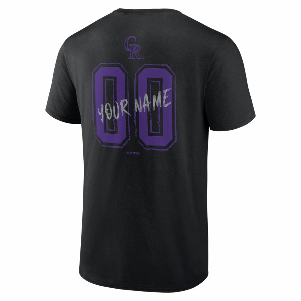 Colorado Rockies  Hustle Personalized Name & Number T-Shirt Black