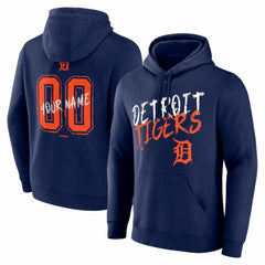 Detroit Tigers  Hustle Personalized Name & Number Hoodie Navy