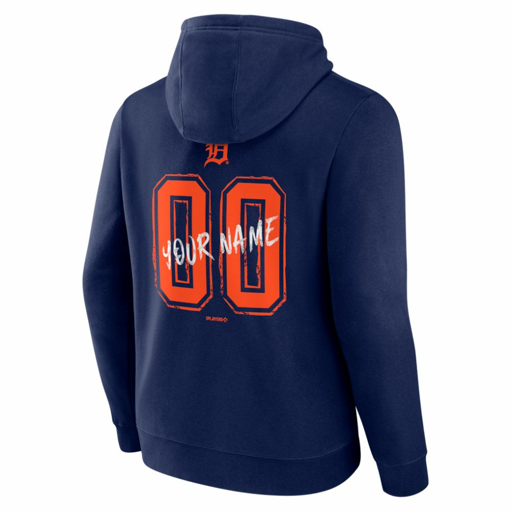 Detroit Tigers  Hustle Personalized Name & Number Hoodie Navy