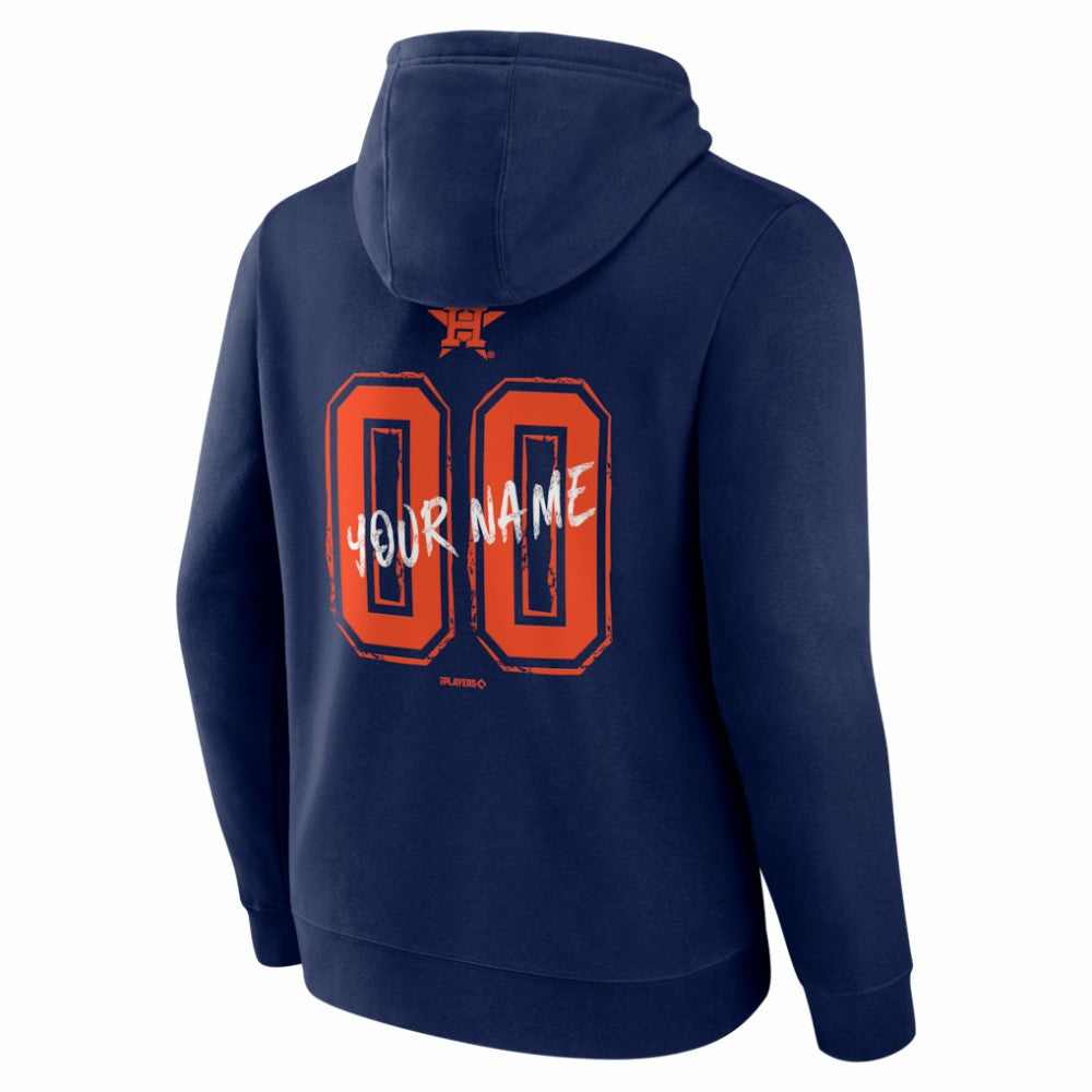 Houston Astros  Hustle Personalized Name & Number Hoodie Navy