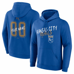 Kansas City Royals  Hustle Personalized Name & Number Hoodie Royal