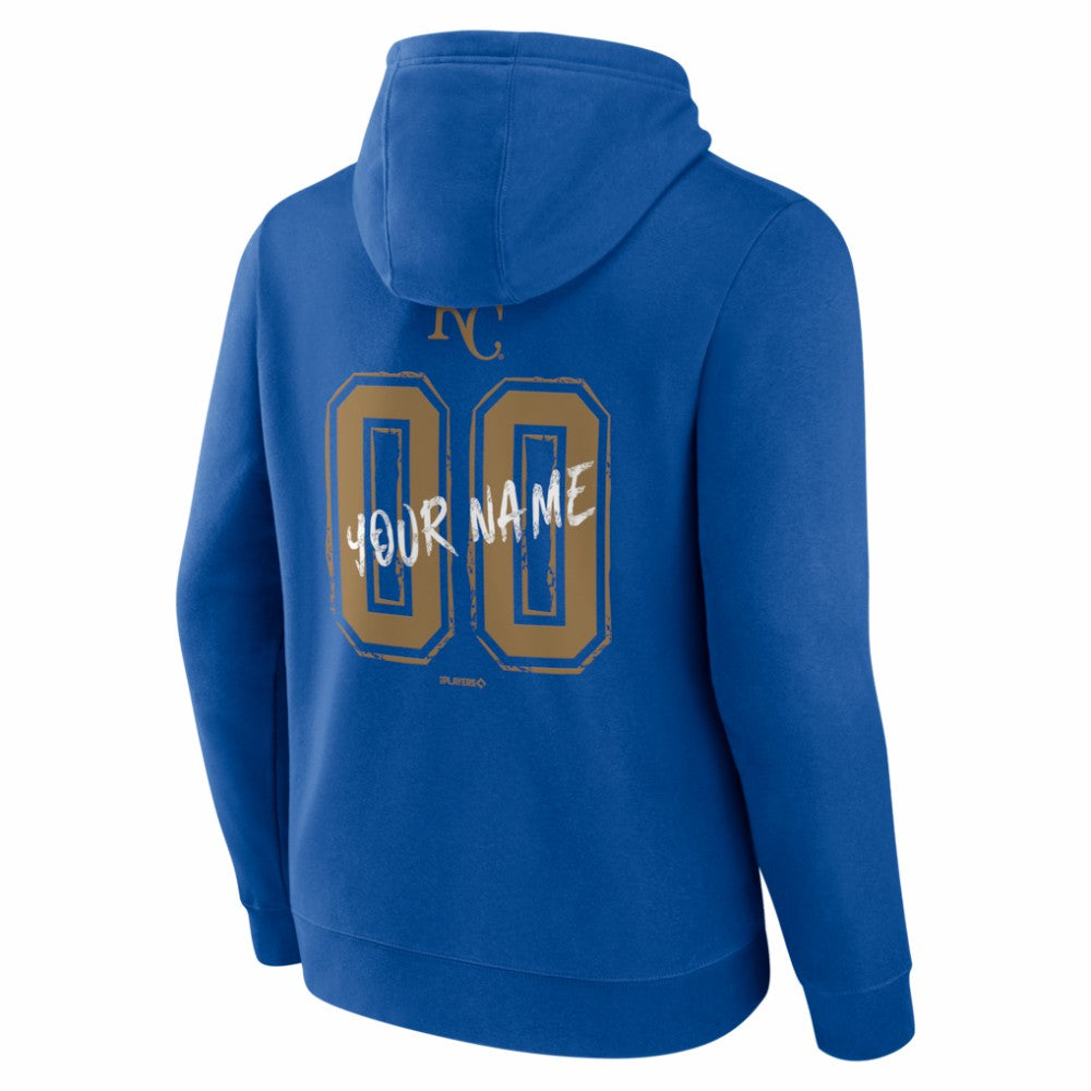 Kansas City Royals  Hustle Personalized Name & Number Hoodie Royal