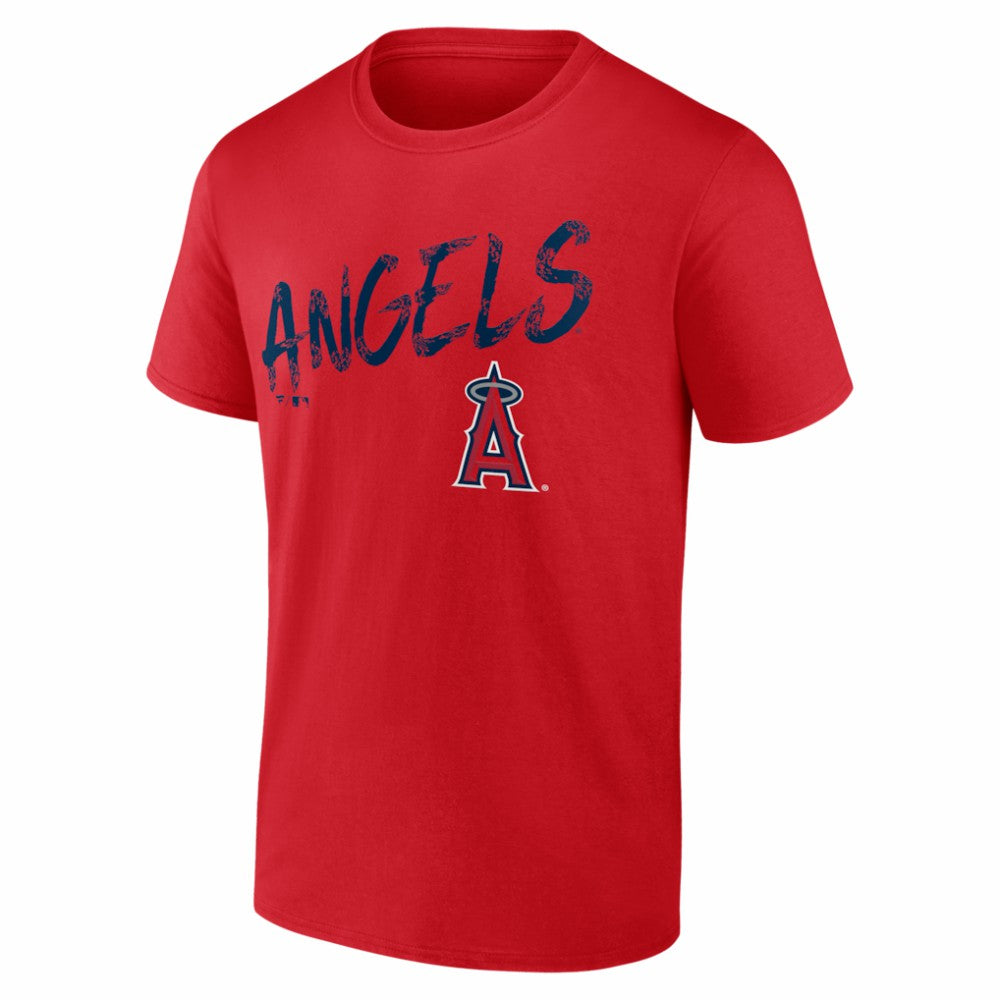 Los Angeles Angels  Hustle Personalized Name & Number T-Shirt Red