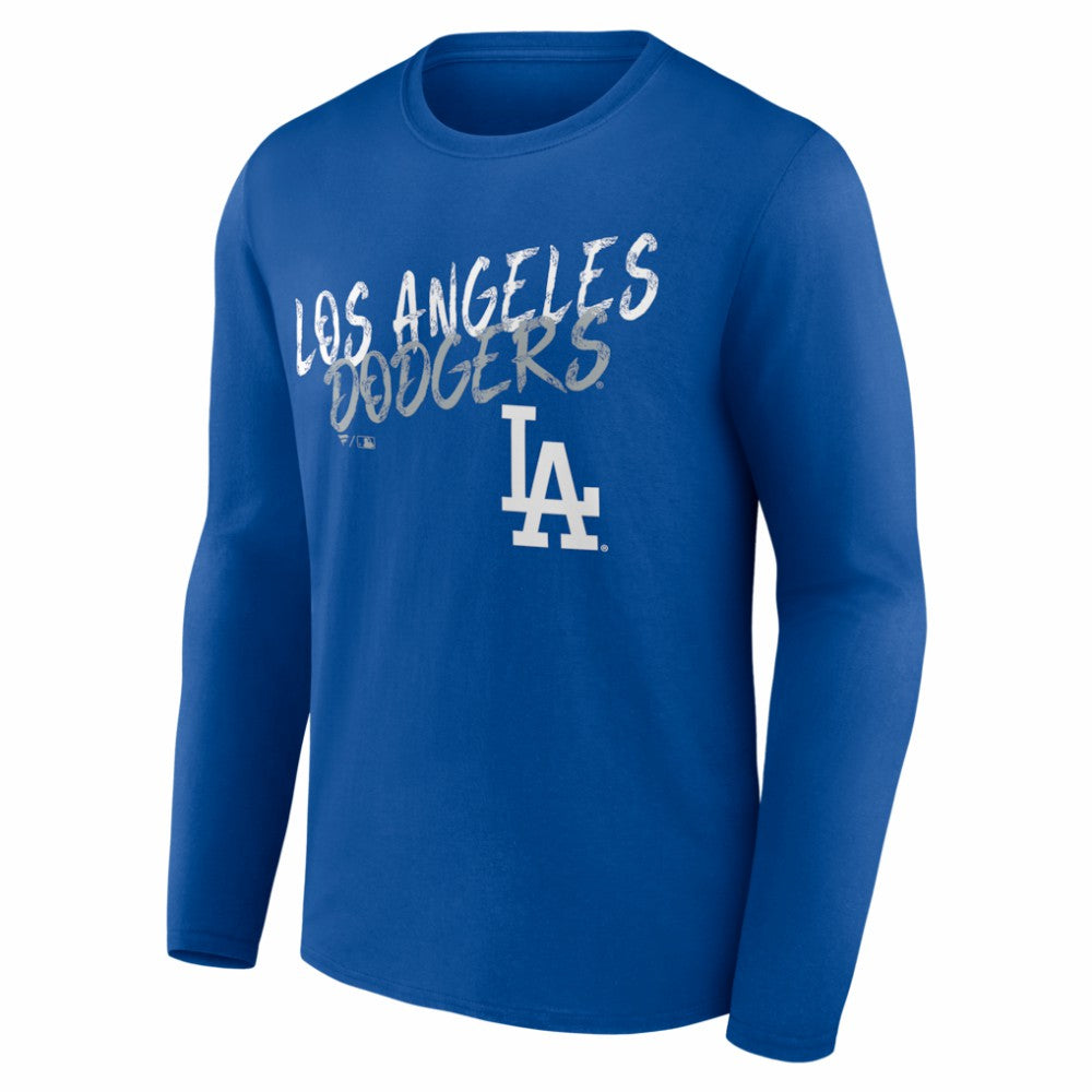 Los Angeles Dodgers  Hustle Personalized Name & Number Long Sleeve T-Shirt Royal