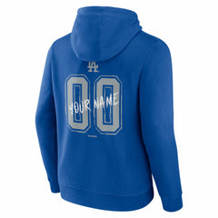 Los Angeles Dodgers  Hustle Personalized Name & Number Hoodie Royal