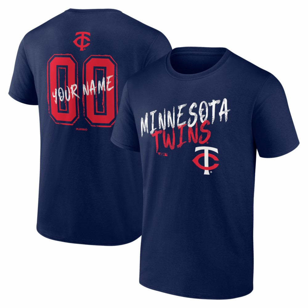Minnesota Twins  Hustle Personalized Name & Number T-Shirt Navy