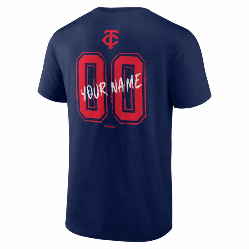 Minnesota Twins  Hustle Personalized Name & Number T-Shirt Navy