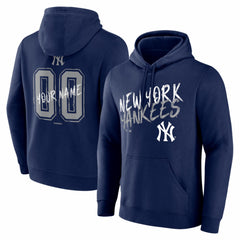 New York Yankees  Hustle Personalized Name & Number Hoodie Navy