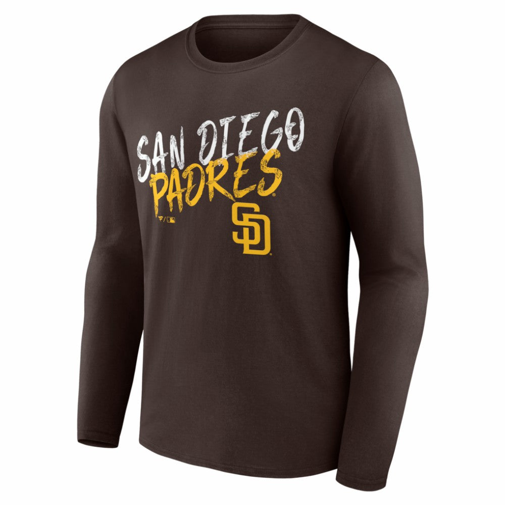 San Diego Padres  Hustle Personalized Name & Number Long Sleeve T-Shirt Brown