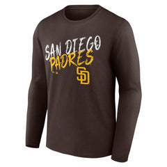 San Diego Padres  Hustle Personalized Name & Number Long Sleeve T-Shirt Brown