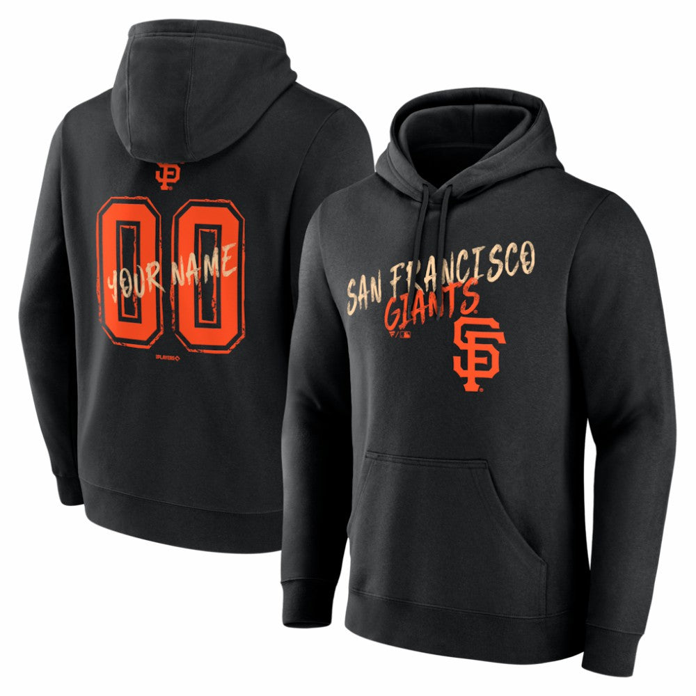 San Francisco Giants  Hustle Personalized Name & Number Hoodie Black
