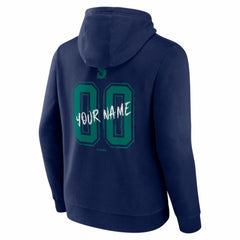 Seattle Mariners  Hustle Personalized Name & Number Hoodie Navy