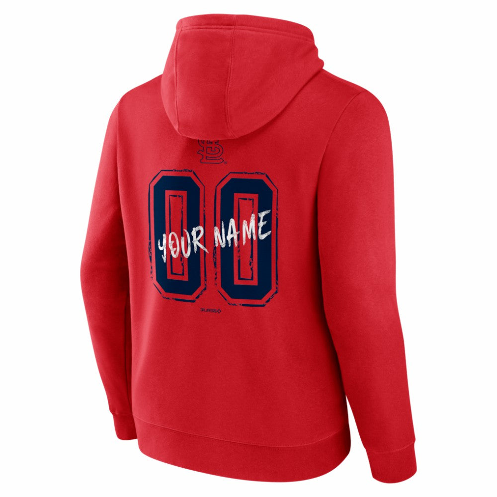St. Louis Cardinals  Hustle Personalized Name & Number Hoodie Red