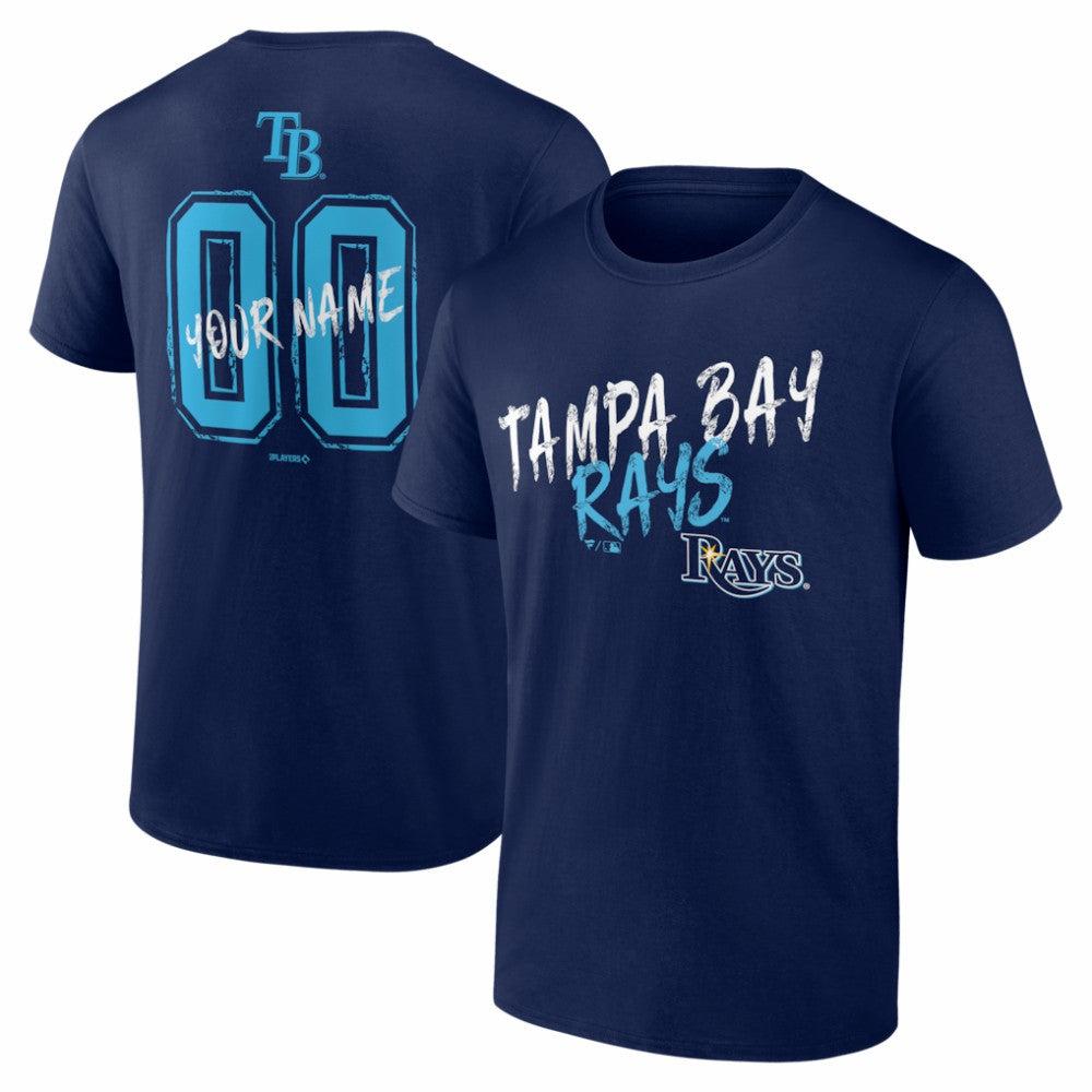 Tampa Bay Rays  Hustle Personalized Name & Number T-Shirt Navy