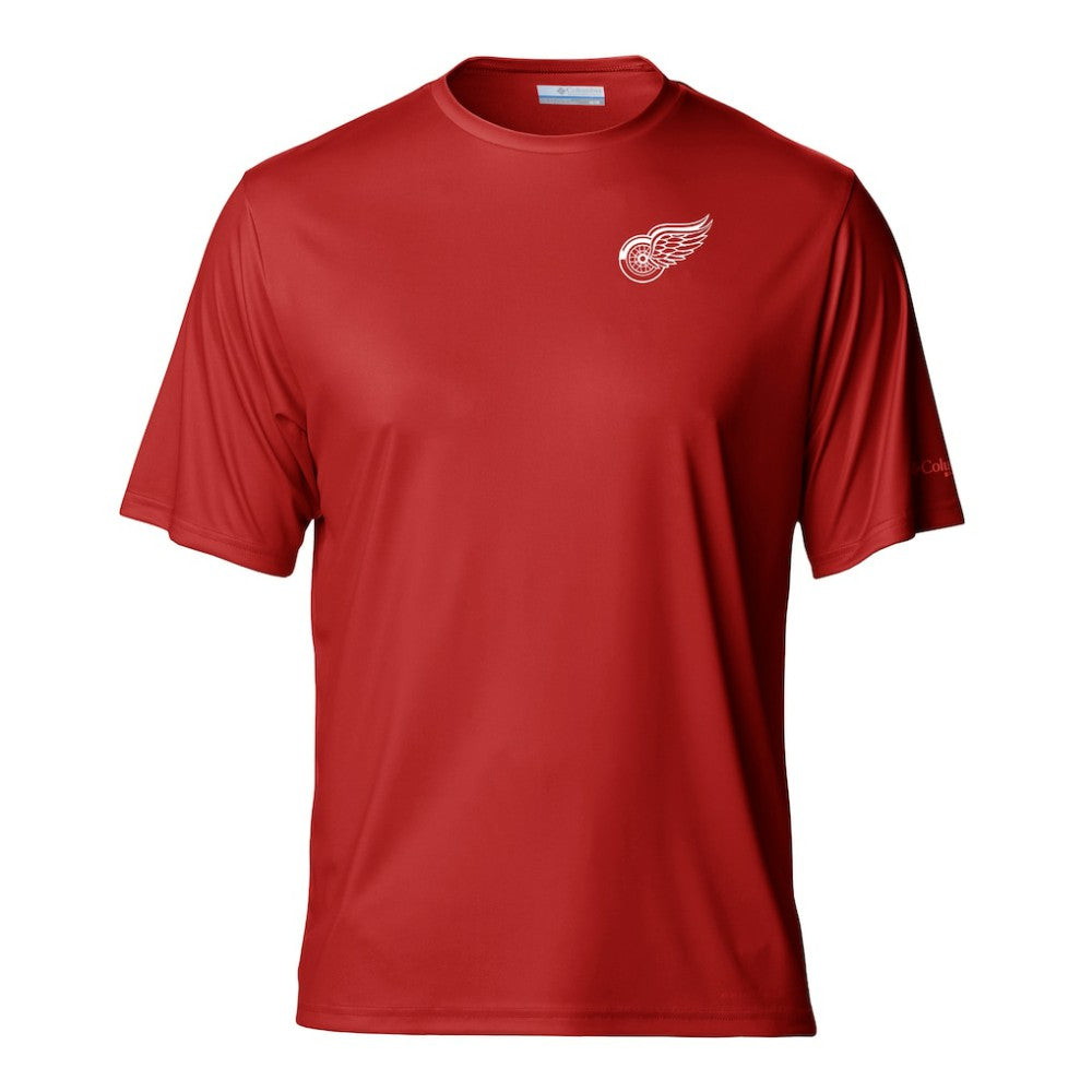 Detroit Red Wings Columbia PFG Terminal Tackle Omni-Shade T-Shirt Red