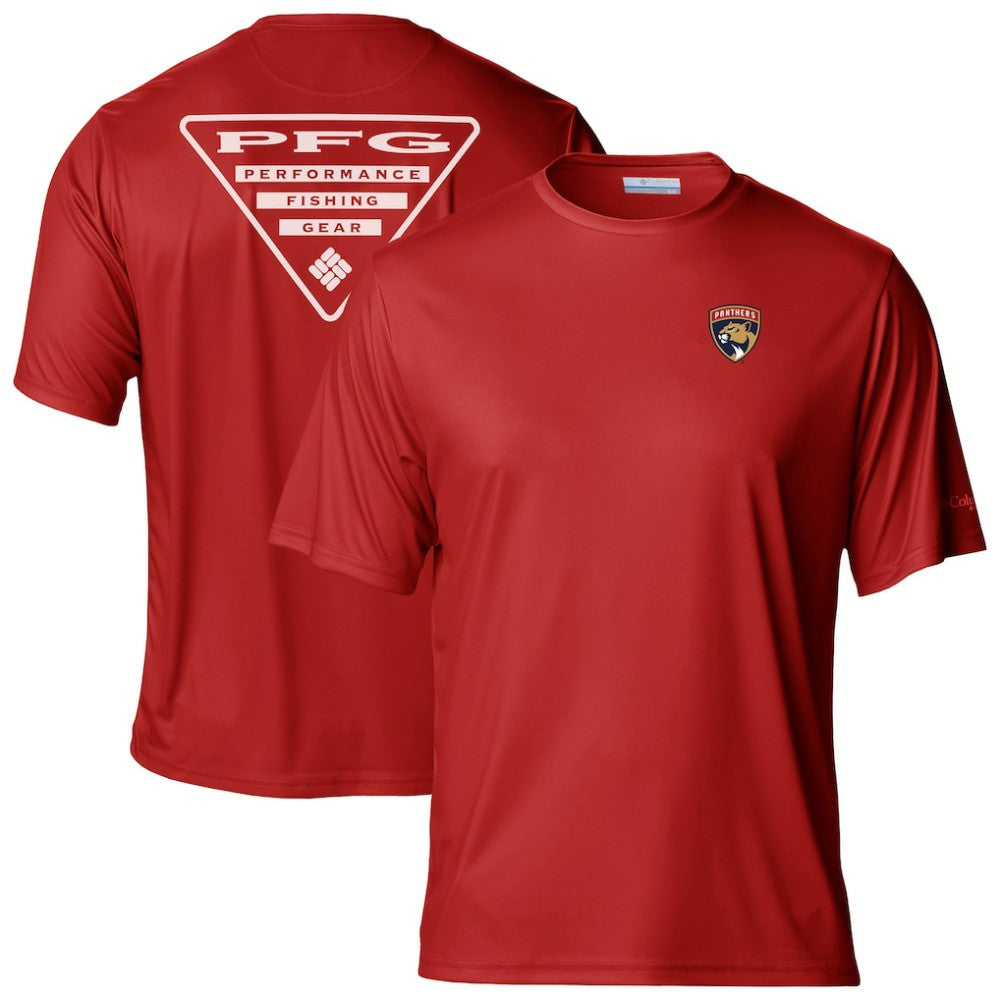 Florida Panthers Columbia PFG Terminal Tackle Omni-Shade T-Shirt Red