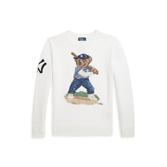 Yankees Polo Ralph Lauren Youth Sweater White