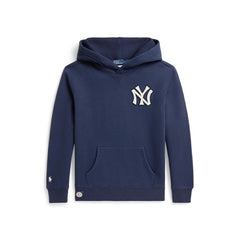 Yankees Polo Ralph Lauren Youth Fleece Hoodie Navy