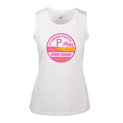 Pittsburgh Pirates Levelwear Women's Macy Spring Training Badge Bold Tank Top White