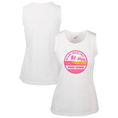 Miami Marlins Levelwear Women's Macy Spring Training Badge Bold Tank Top White