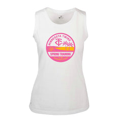 Minnesota Twins Levelwear Women's Macy Spring Training Badge Bold Tank Top White