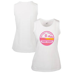 Detroit Tigers Levelwear Women's Macy Spring Training Badge Bold Tank Top White
