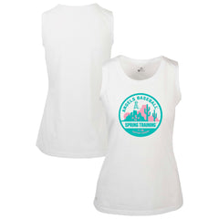 Los Angeles Angels Levelwear Women's Macy Spring Training Badge Bold Tank Top White