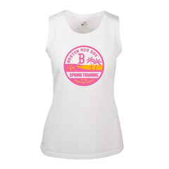 Boston Red Sox Levelwear Women's Macy Spring Training Badge Bold Tank Top White