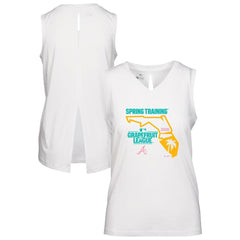 Atlanta Braves Levelwear Women's 2026 Spring Training Paisley Ball Bold Tank White