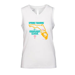 Philadelphia Phillies Levelwear Women's 2026 Spring Training Paisley Ball Bold Tank White