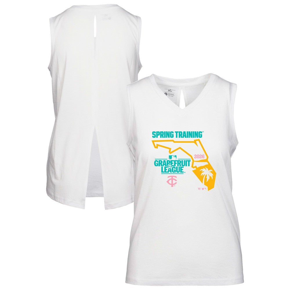 Minnesota Twins Levelwear Women's 2026 Spring Training Paisley Ball Bold Tank White